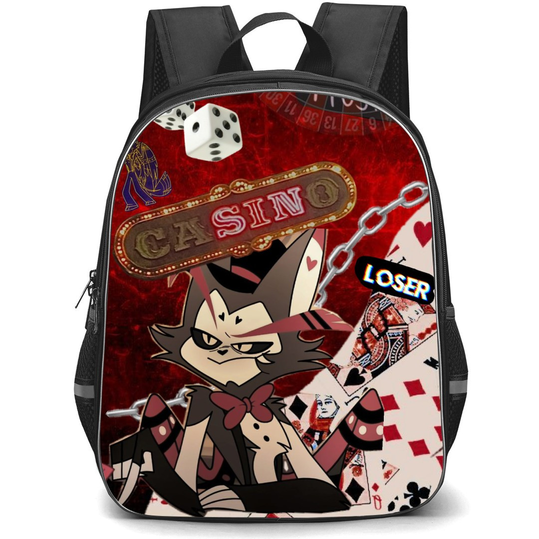 Hazbin Hotel Husk Backpack StudentPack - Husk Casino Collage Poster