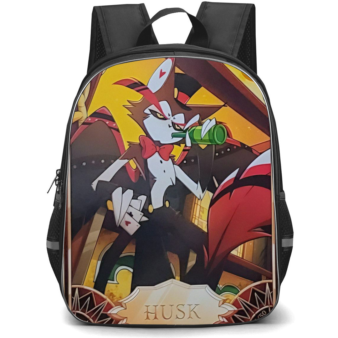 Hazbin Hotel Husk Backpack StudentPack - Husk Drinking Champagne Sticker
