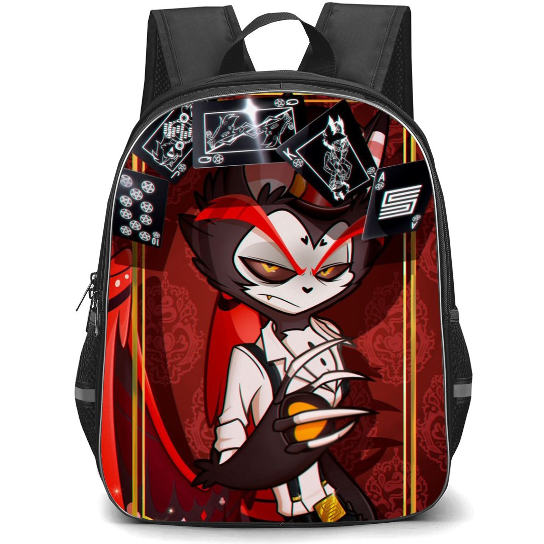 Hazbin Hotel Husk Backpack StudentPack - Husk Song Royal Flush Poster Sticker