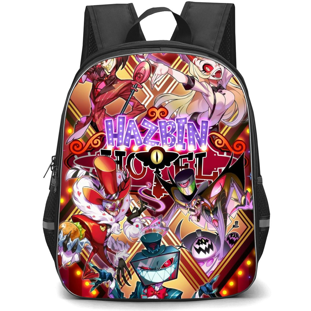 Hazbin Hotel Backpack StudentPack - Hazbin Hotel Illustration Art Poster
