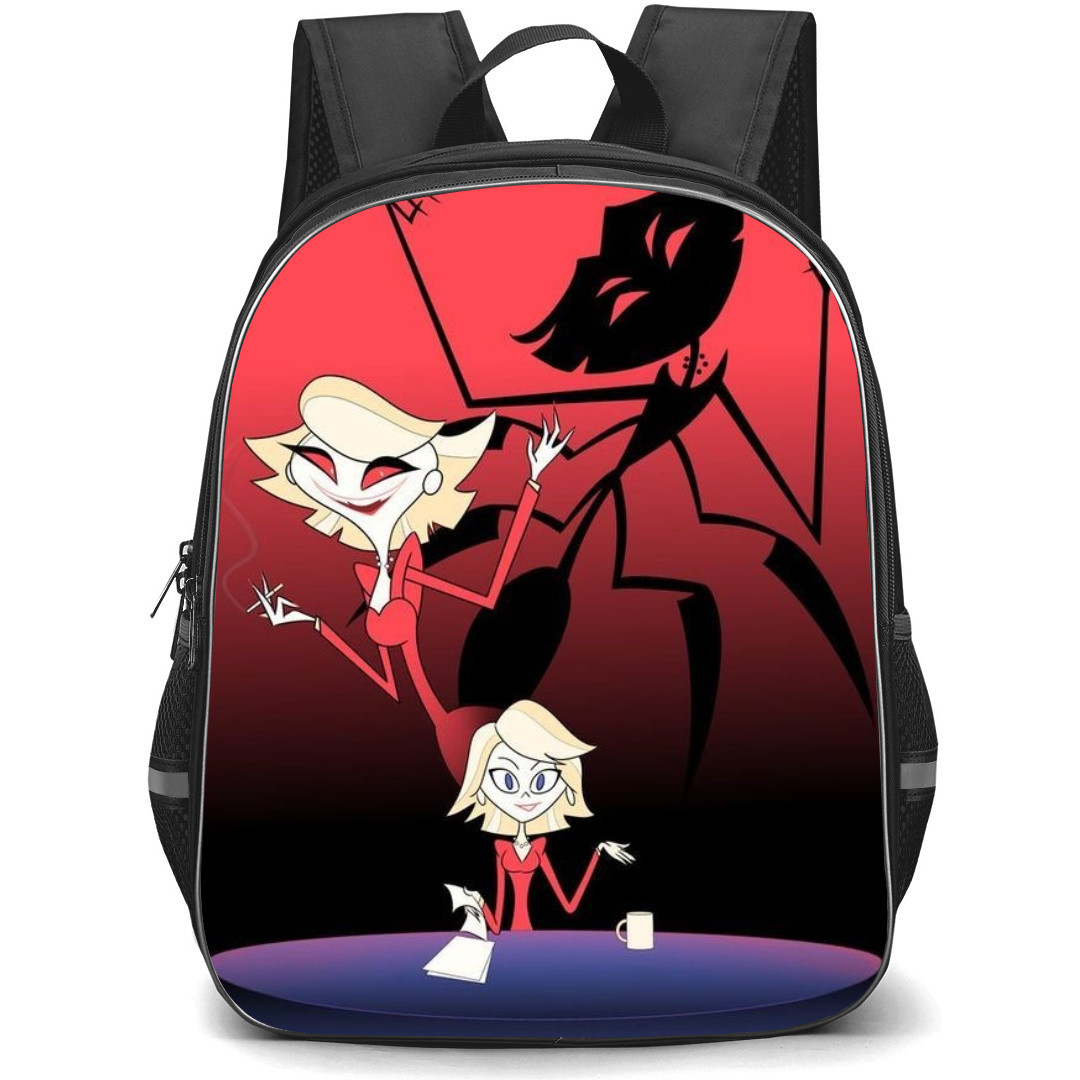 Hazbin Hotel Katie Killjoy Backpack StudentPack - Katie Killjoy Fan Art Red Background Poster