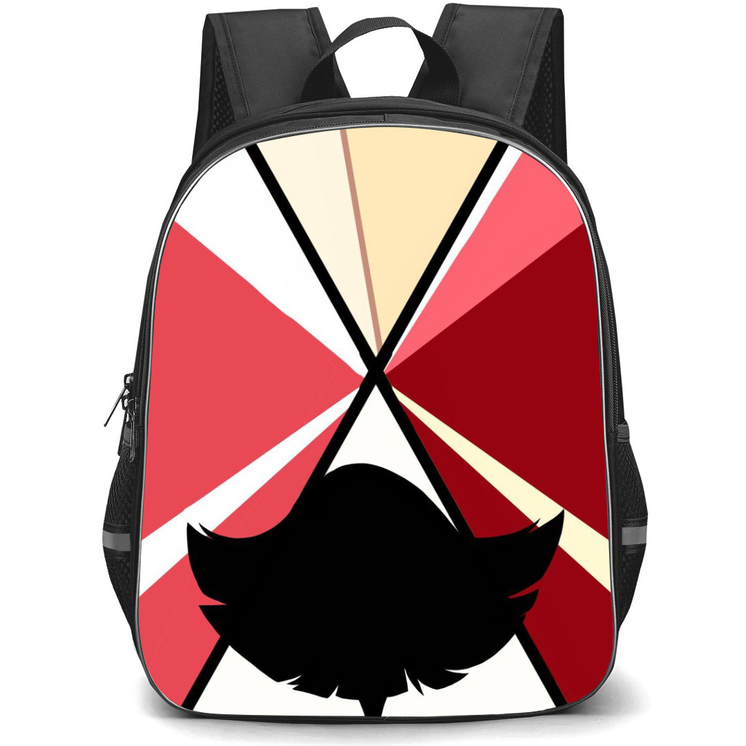 Hazbin Hotel Katie Killjoy Backpack StudentPack - Katie Killjoy Standing Back Silhouette On Colorful Background