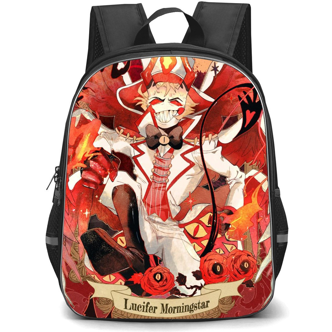 Hazbin Hotel Lucifer Morningstar Backpack StudentPack - Lucifer Morningstar Lord Of The Hell Illustration Art