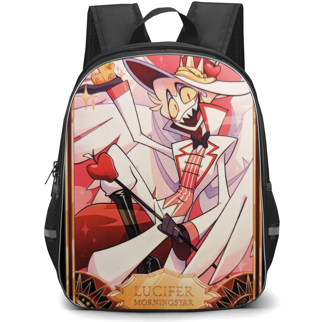 Hazbin Hotel Lucifer Morningstar Backpack StudentPack - Lucifer Morningstar Trading Card Sticker