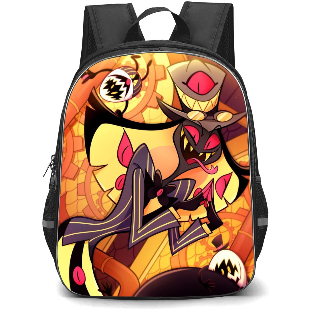 Hazbin Hotel Sir Pentious Backpack StudentPack - Sir Pentious With Egg Bois Illustration Art Poster