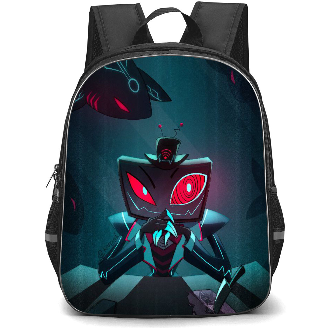 Hazbin Hotel Vox Backpack StudentPack - Vox Sitting Fat Art Illustration Art Poster