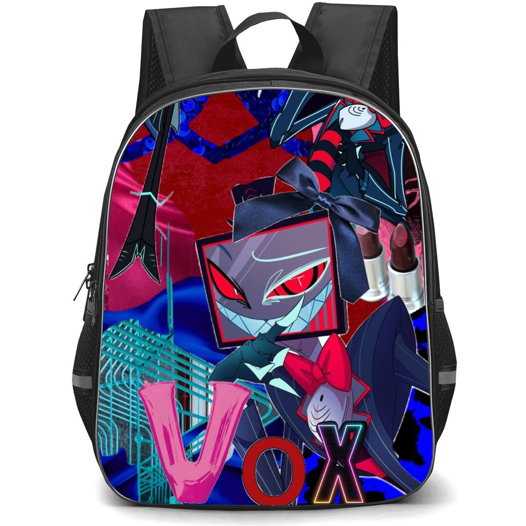 Hazbin Hotel Vox Backpack StudentPack - Vox Victorias Shuffle Illustration Art Poster