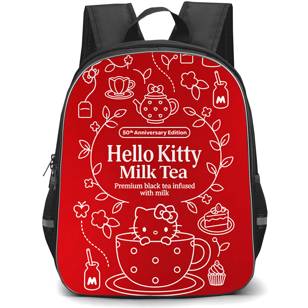 Hello Kitty Backpack School Bag StudentPack - Hello Kitty Milk Tea 50th Anniversary Edition Poster