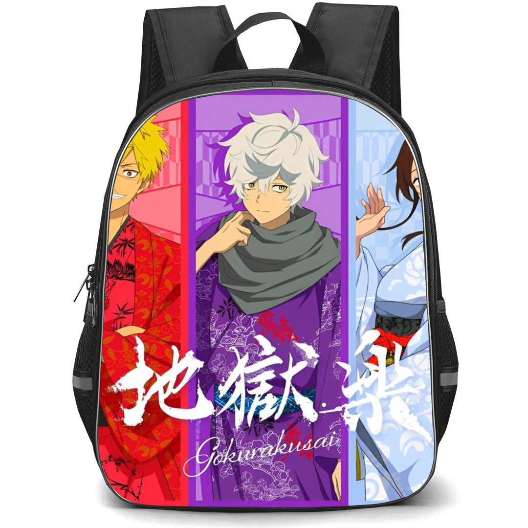 Hells Paradise Jigokuraku Backpack StudentPack - Hells Paradise Jigokuraku Characters Modern Graphic Art
