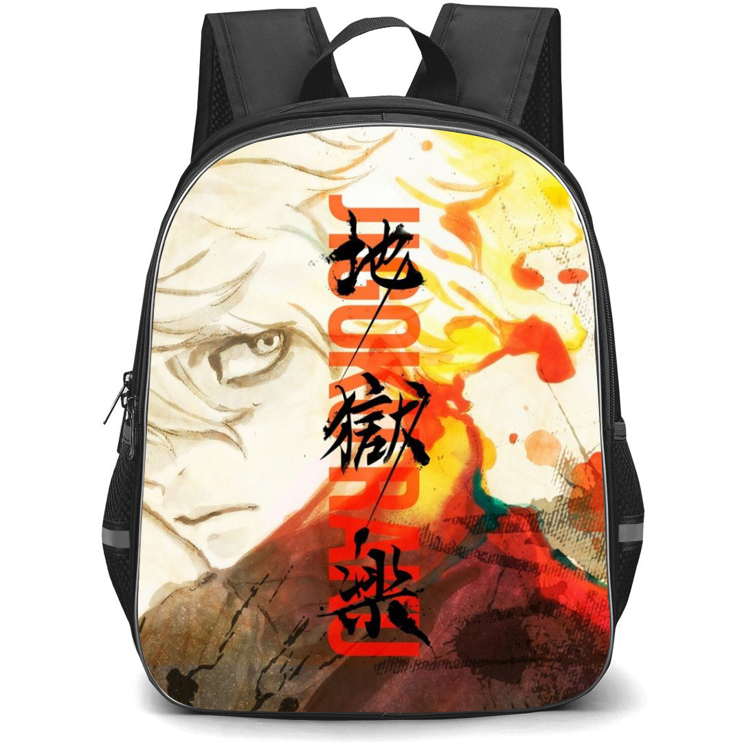 Hells Paradise Jigokuraku Gabimaru Backpack StudentPack - Gabimaru Looking Back Anime Art Poster