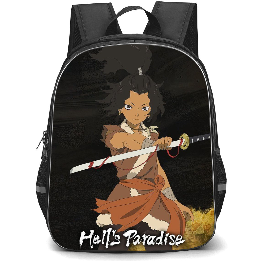 Hells Paradise Jigokuraku Nurugai Backpack StudentPack - Nurugai Holding Samurai Poster