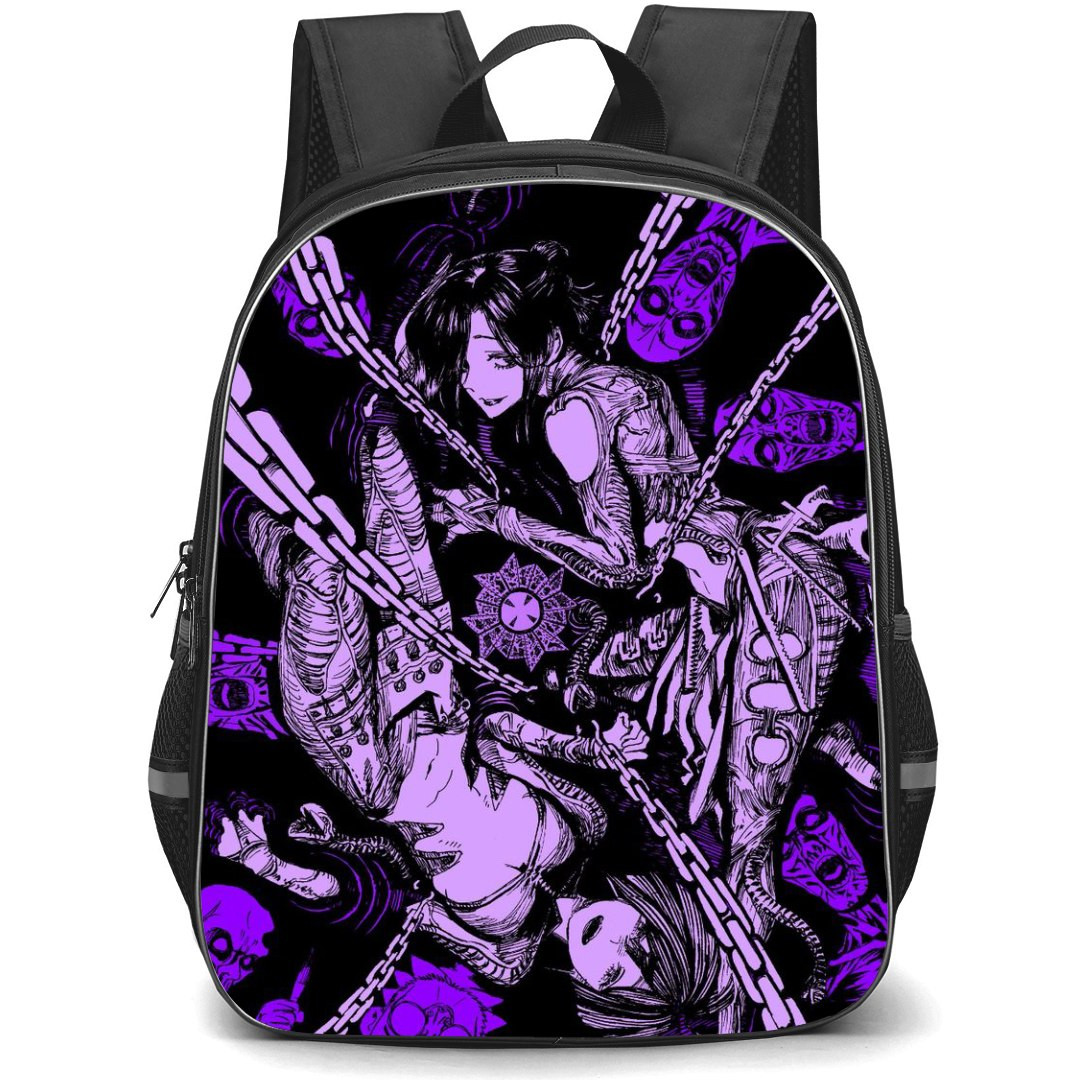 Hells Paradise Jigokuraku Backpack StudentPack - Yamada Asaemon Sagiri And Yuzuriha Final Chapter Special Purple Illustration Art