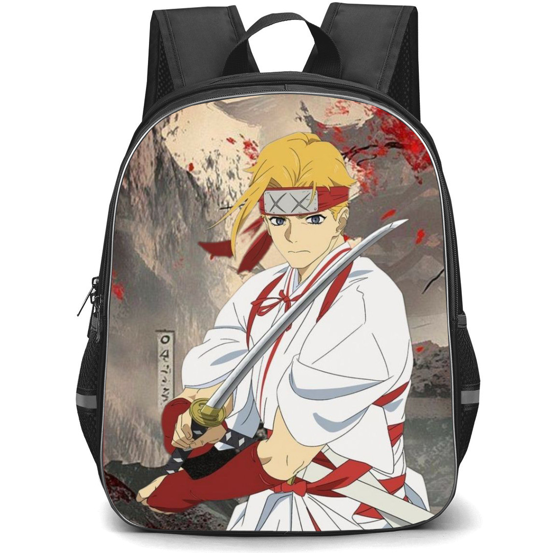 Hells Paradise Jigokuraku Yamada Asaemon Tenza Backpack StudentPack - Yamada Asaemon Tenza Holding Samurai Poster