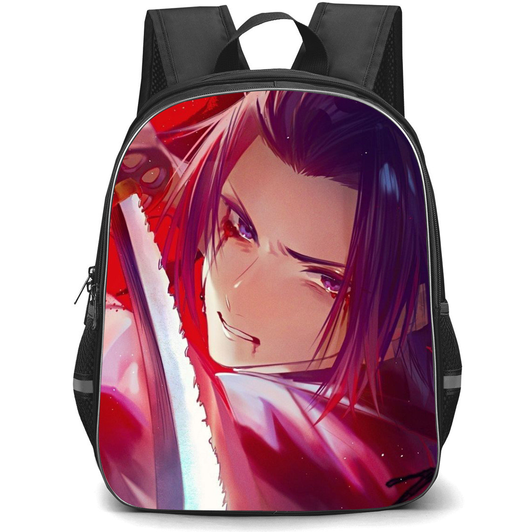 Hells Paradise Jigokuraku Aza Toma Backpack StudentPack - Aza Toma Holding Samurai Poster