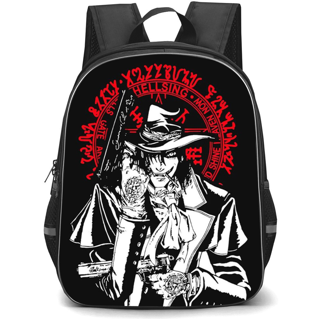 Hellsing Alucard Backpack StudentPack - Alucard Anime Half Face Illustration Art Poster