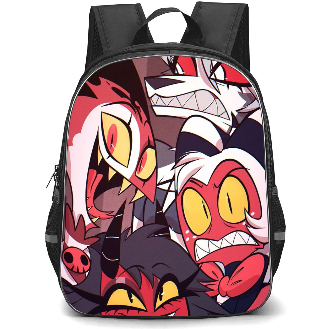Helluva Boss Backpack StudentPack - Helluva Boss Blitzos Family And Friends Portrait Day Poster