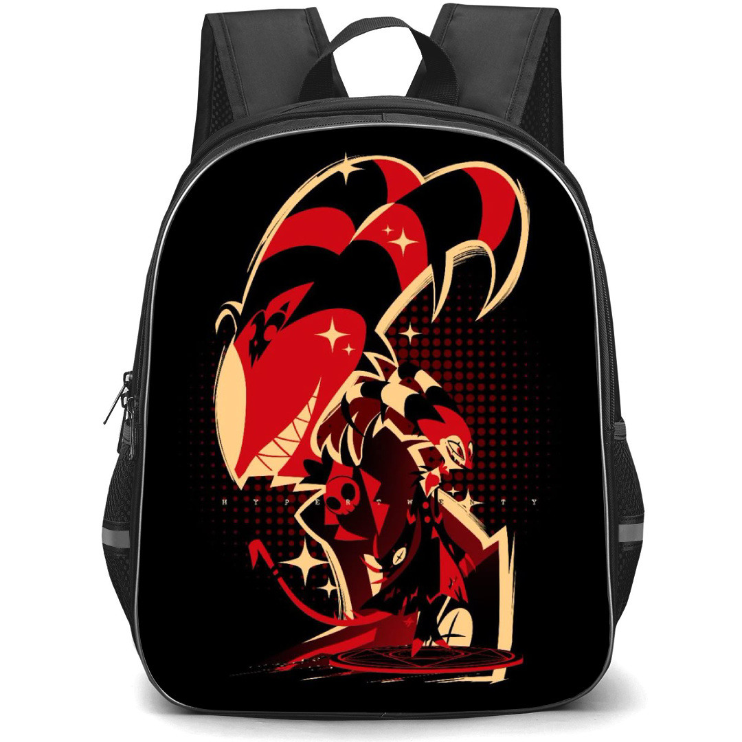 Helluva Boss Blitzo Backpack StudentPack - Blitzo Illustration Art Black Background