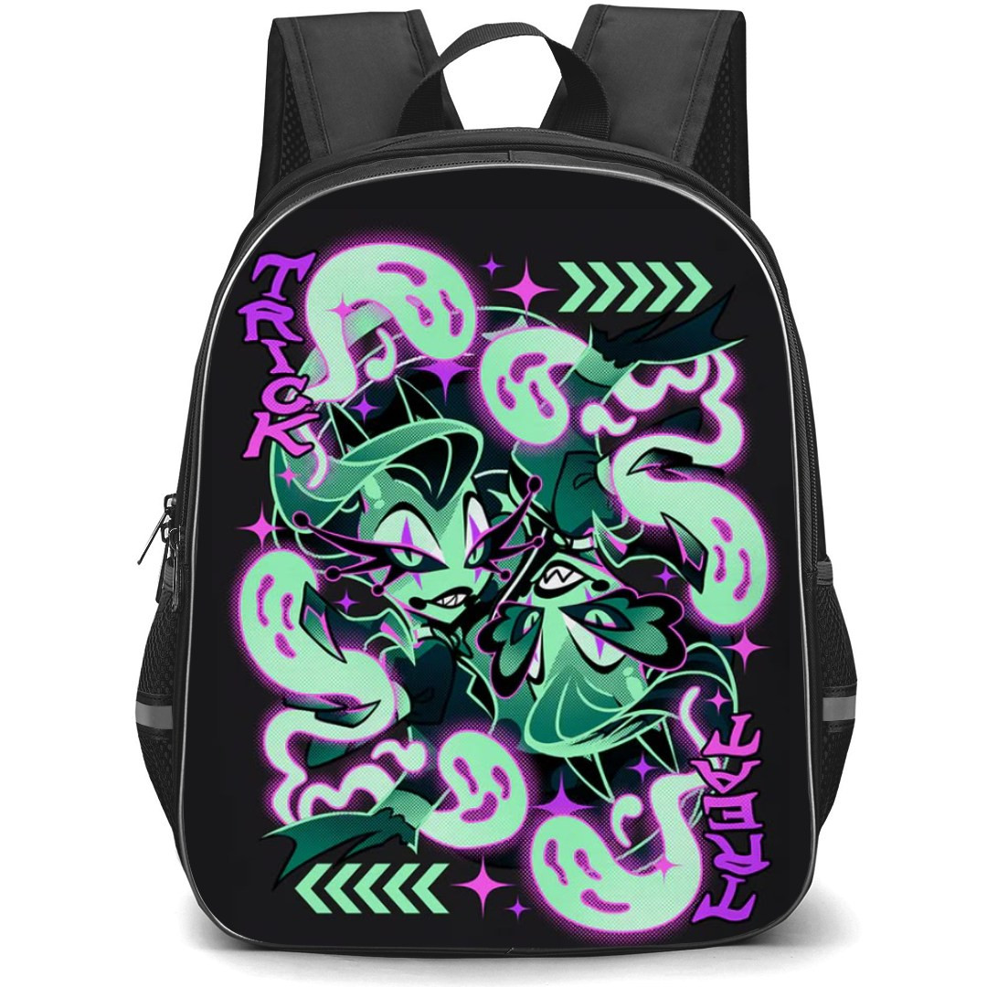Helluva Boss Backpack StudentPack - Helluva Boss Glitz And Glam Halloween 2024 Illustration Art On Black Background