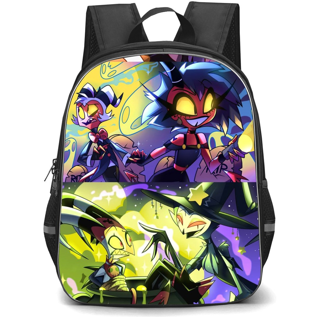 Helluva Boss Backpack StudentPack - Helluva Boss Halloween Illustration Art Poster
