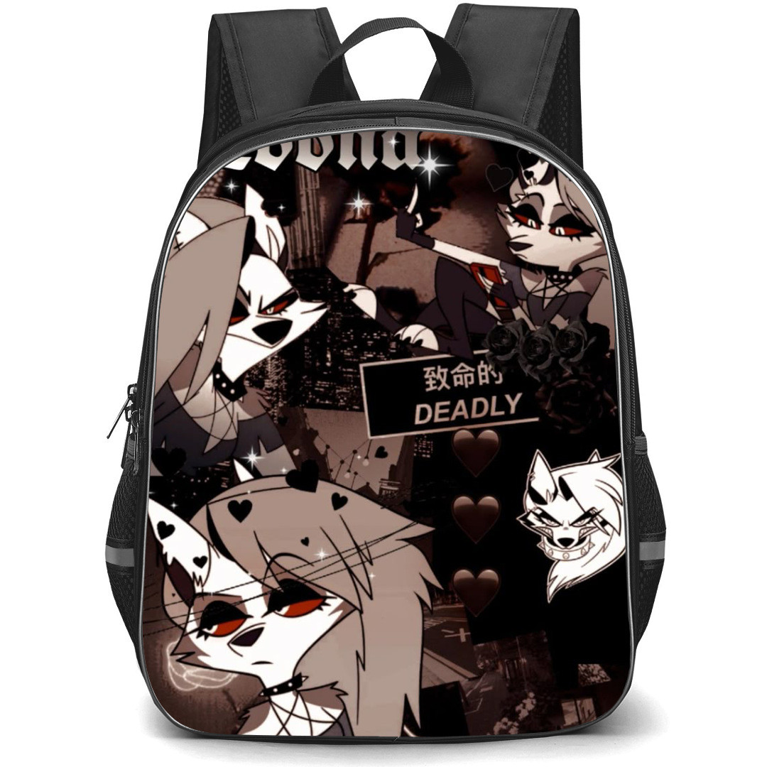 Helluva Boss Loona Backpack StudentPack - Loona Collage Dark Poster