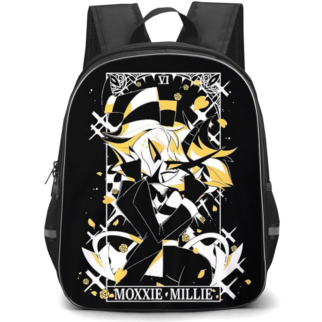 Helluva Boss Moxxie Backpack School Bag StudentPack - Moxie And Millie Hug Portrait Poster
