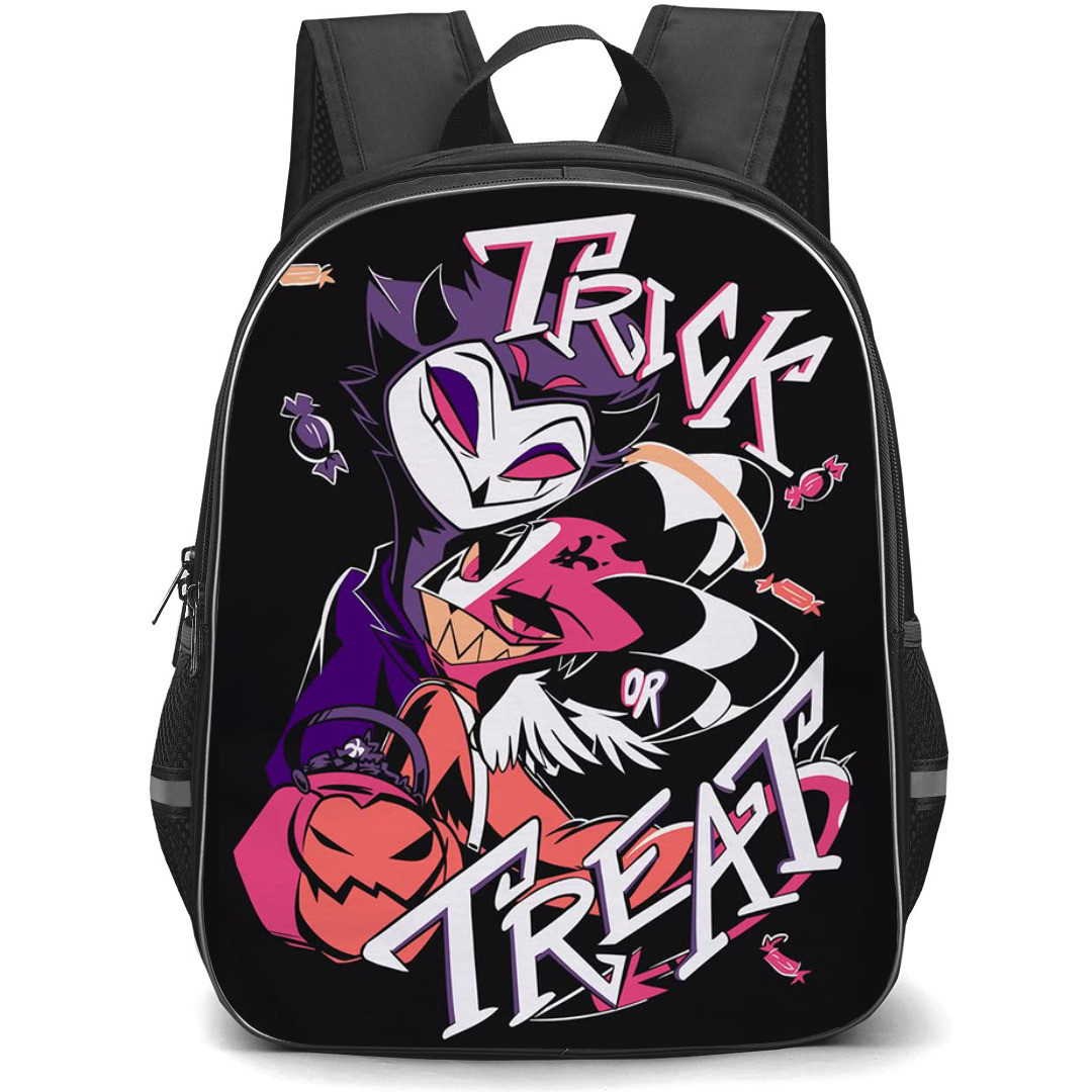Helluva Boss Stolas Backpack StudentPack - Stolas Trick Or Treat Illustration Art On Dark Background