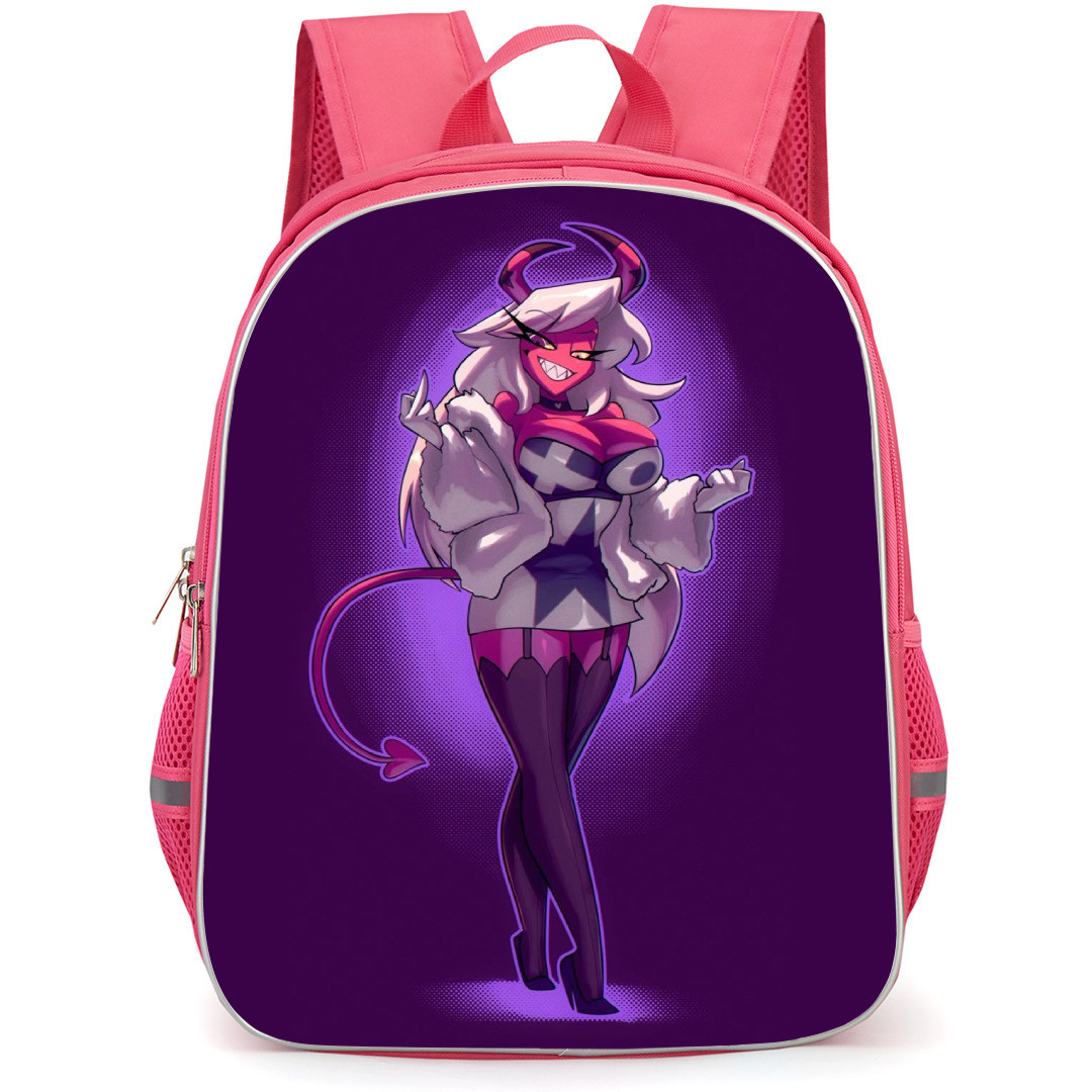 Helluva Boss Verosika Mayday Backpack StudentPack - Verosika Mayday Standing On Purple Background