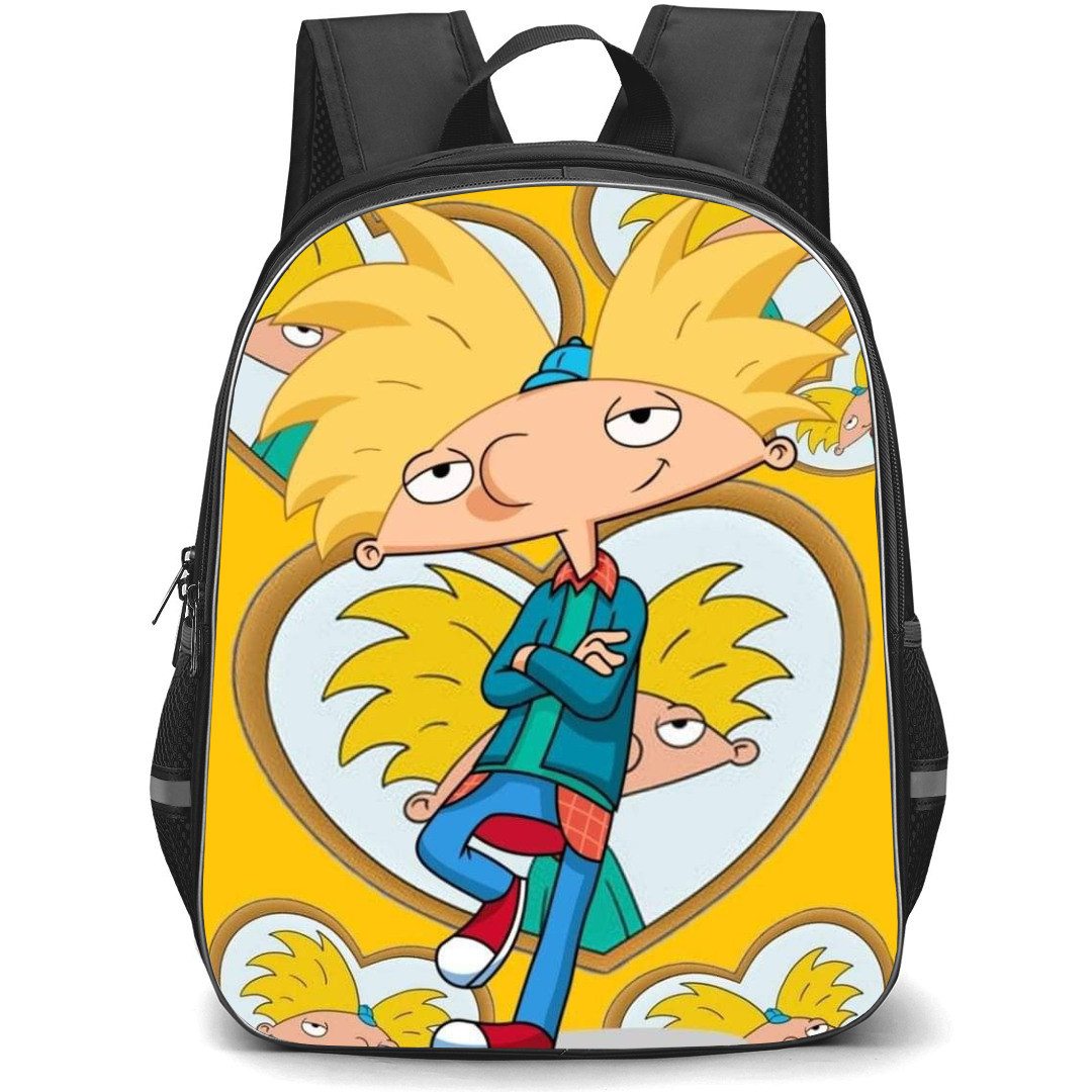 Hey Arnold Arnold Backpack StudentPack - Arnold Standing Illustration Art On Yellow Background