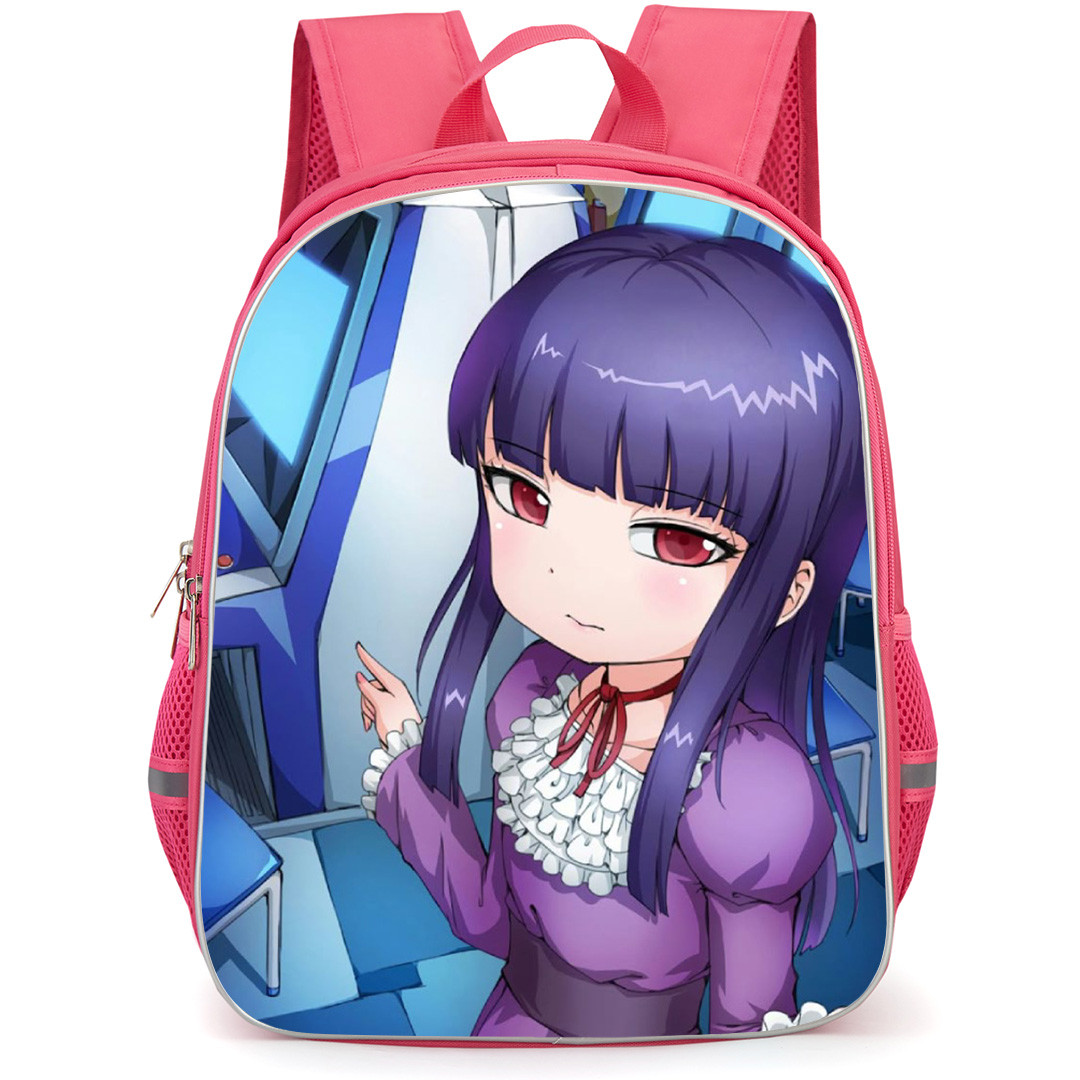 High Score Girl Akira Backpack School Bag StudentPack - Akira Pinching And Pointing Game Portrait