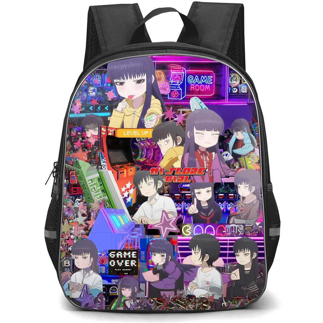 High Score Girl Backpack School Bag StudentPack - Haruo And Akira Game Room Collage Series Poster