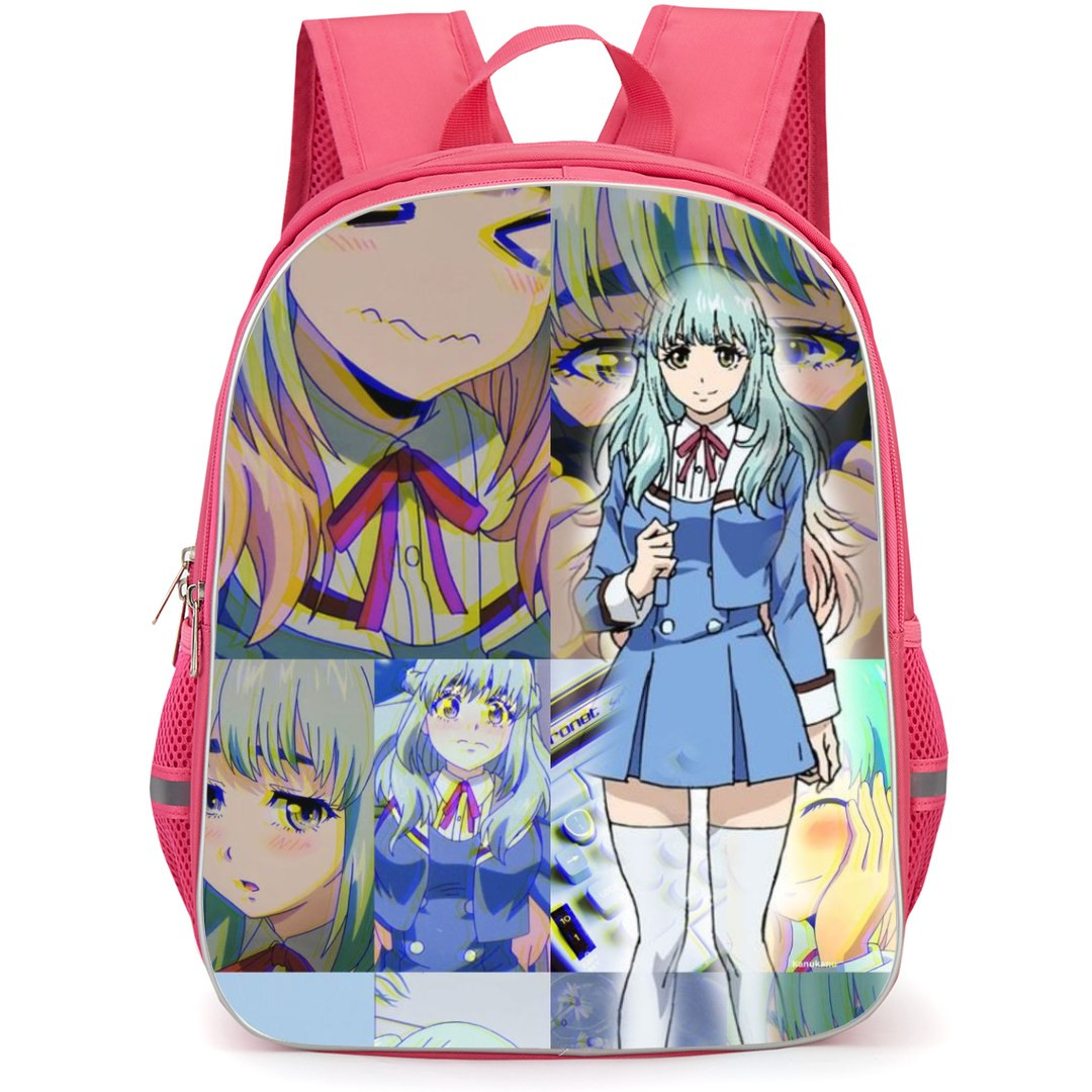 High Rise Invasion Kuon Shinzaki Backpack StudentPack - Kuon Shinzaki Anime Art Collage Poster