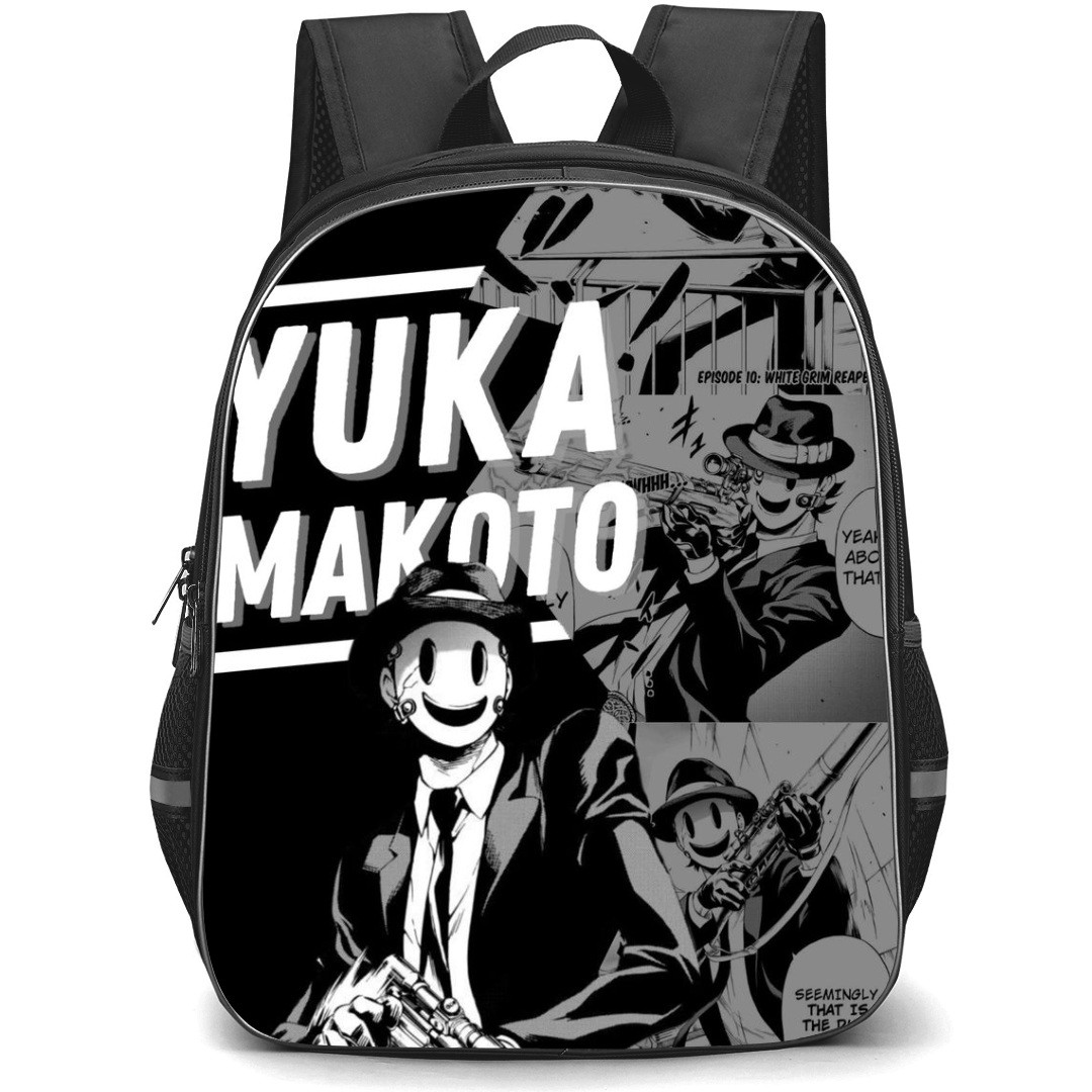 High Rise Invasion Sniper Mask Backpack StudentPack - Sniper Mask Holding Riffle Black And White On Comic Art Background