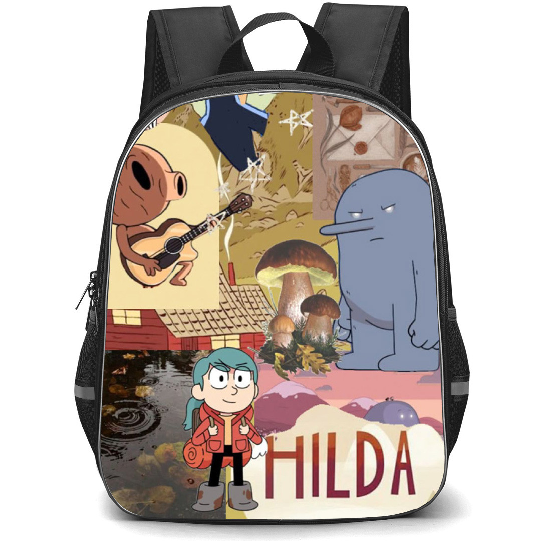 Hilda Backpack School Bag StudentPack - Characters Playing Guitar Collage Series Poster