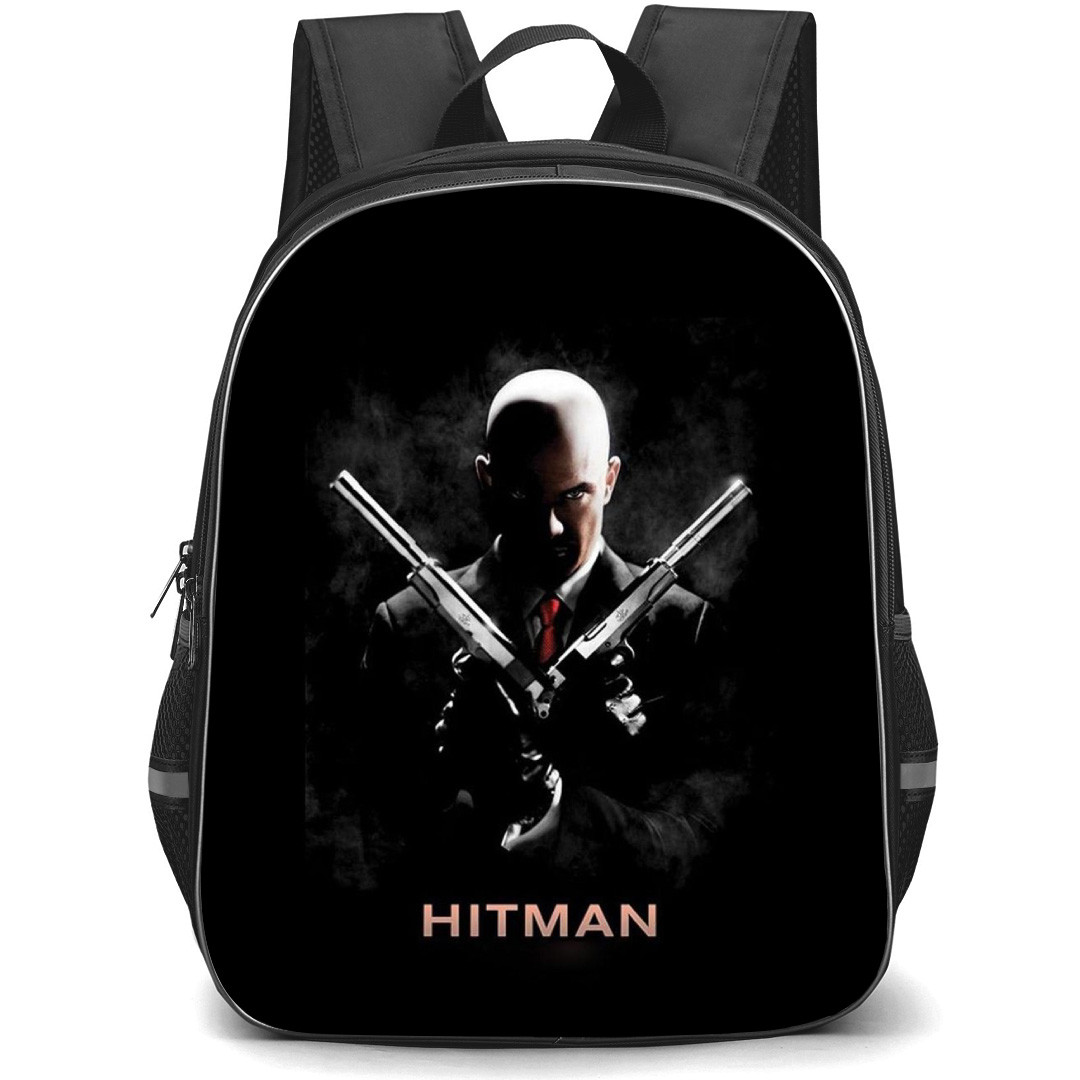 Hitman Backpack School Bag StudentPack - Hitman Fierce Dual Pistol Game Cover Art