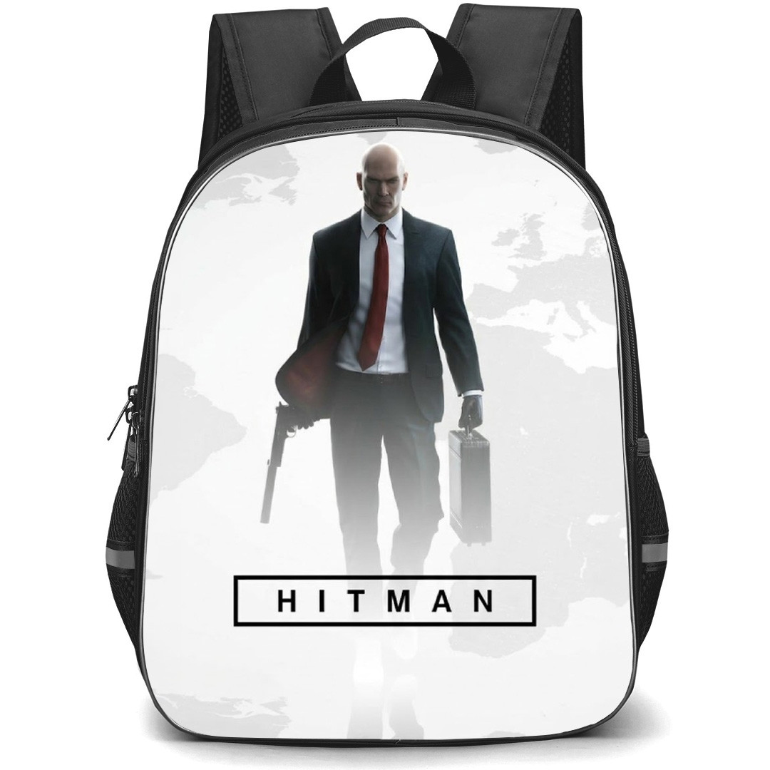 Hitman Backpack School Bag StudentPack - Hitman Walking Portrait Game Cover Art