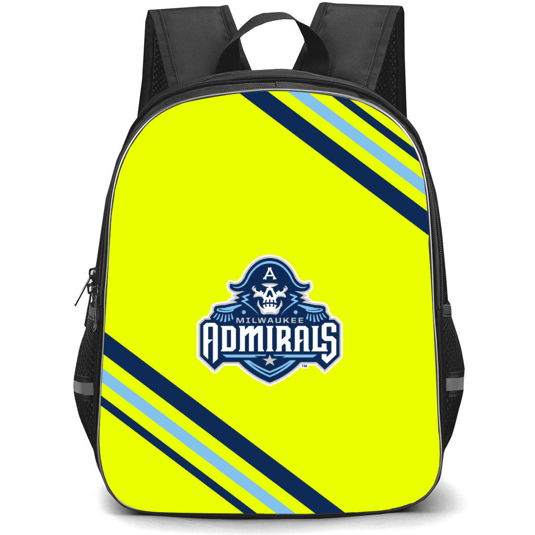 Milwaukee Admirals Backpack School Bag StudentPack - Large Logo With Stripe