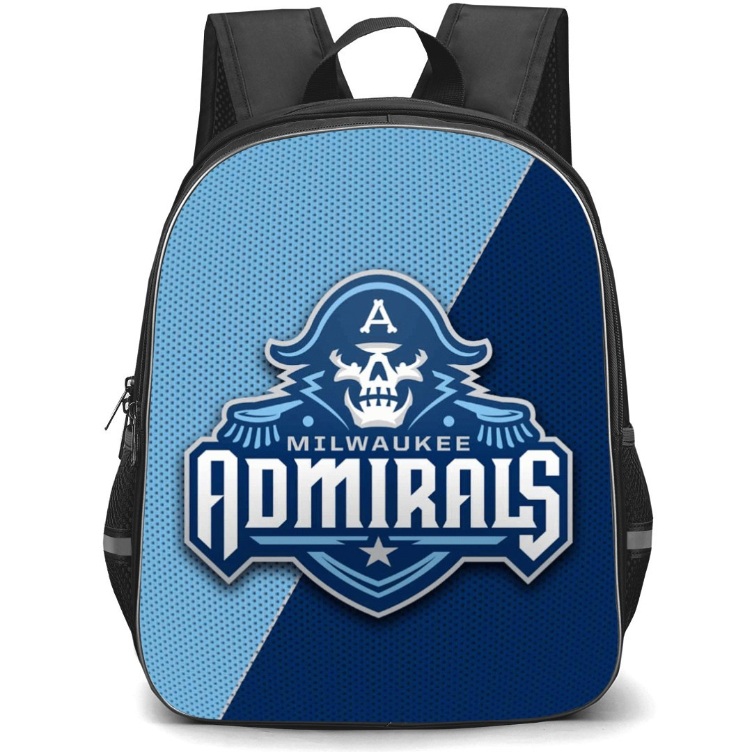 Milwaukee Admirals Backpack School Bag StudentPack - Logo Blue Dots Poster
