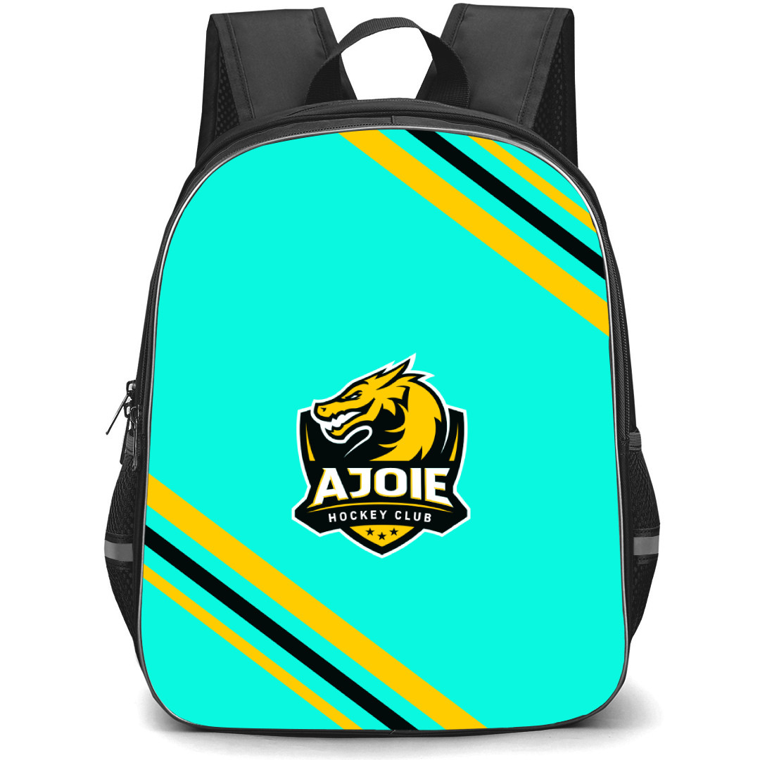 HC Ajoie Backpack School Bag StudentPack - Large Logo With Stripe