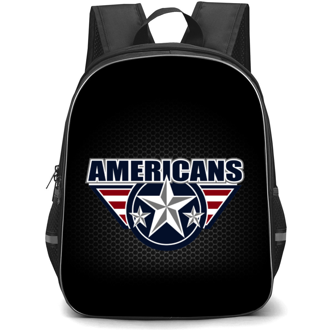 Tri City Americans Backpack School Bag StudentPack - Logo In Black Background