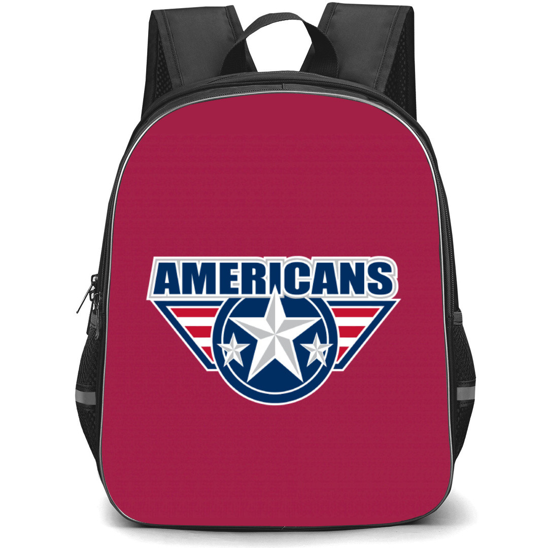 Tri City Americans Backpack School Bag StudentPack - Logo In Purple Background