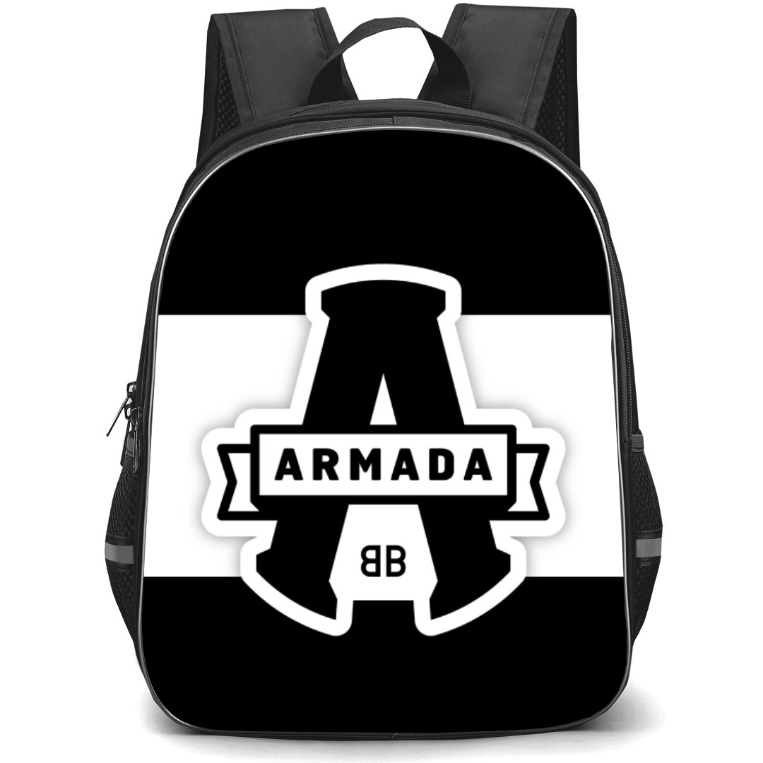 Blainville Boisbriand Armada Backpack School Bag StudentPack - Logo In Black And White Line Background
