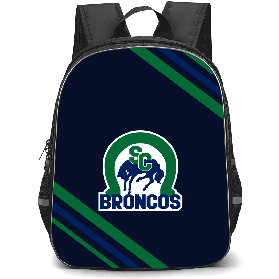 Swift Current Broncos Backpack School Bag StudentPack - Large Logo Stripe