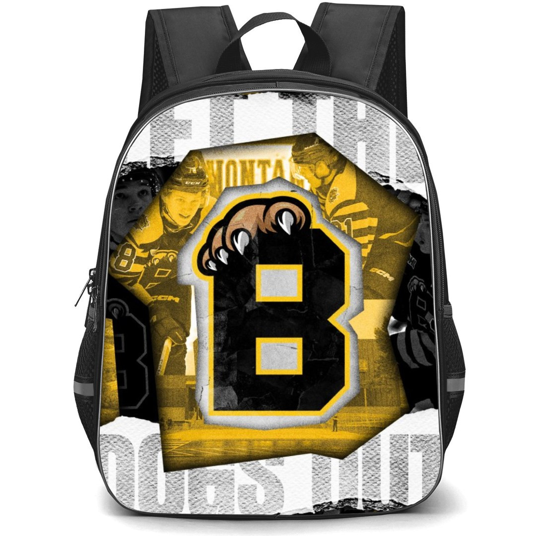 Brantford Bulldogs Backpack School Bag StudentPack - Logo Paper Collage