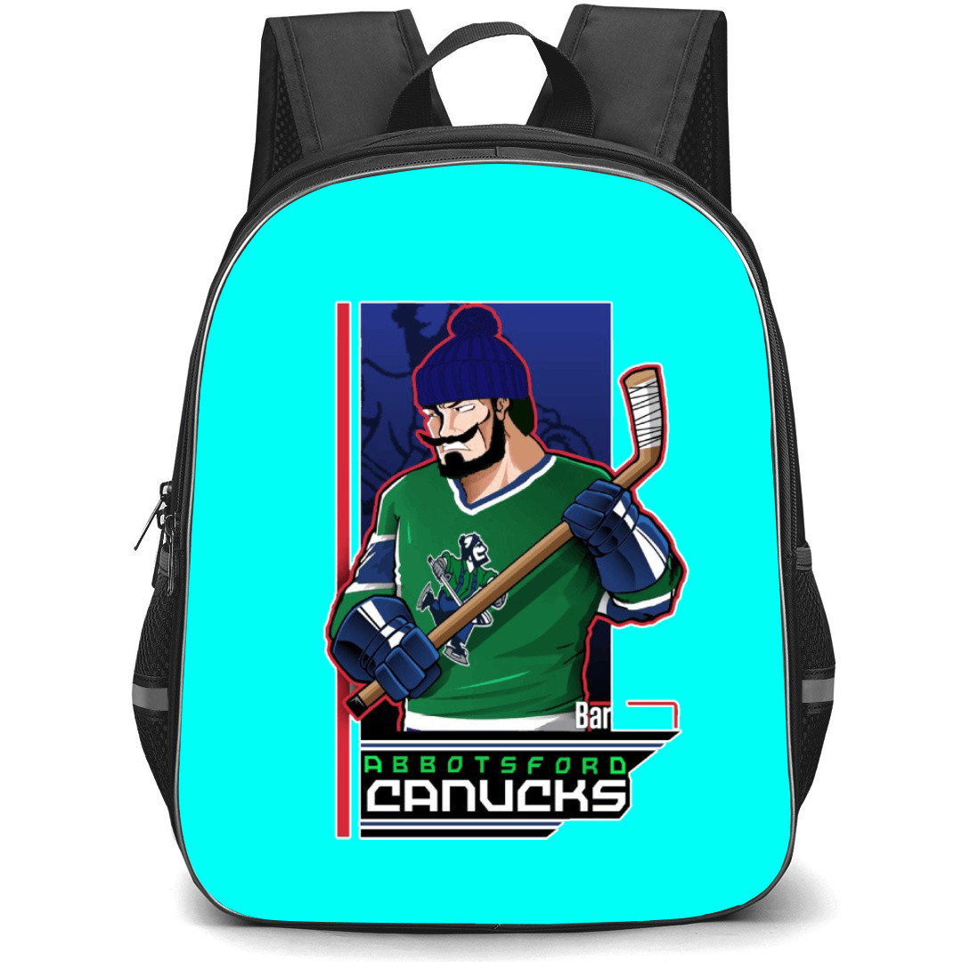 Abbotsford Canucks Backpack School Bag StudentPack - Fierce Portrait Cartoon Art Sticker