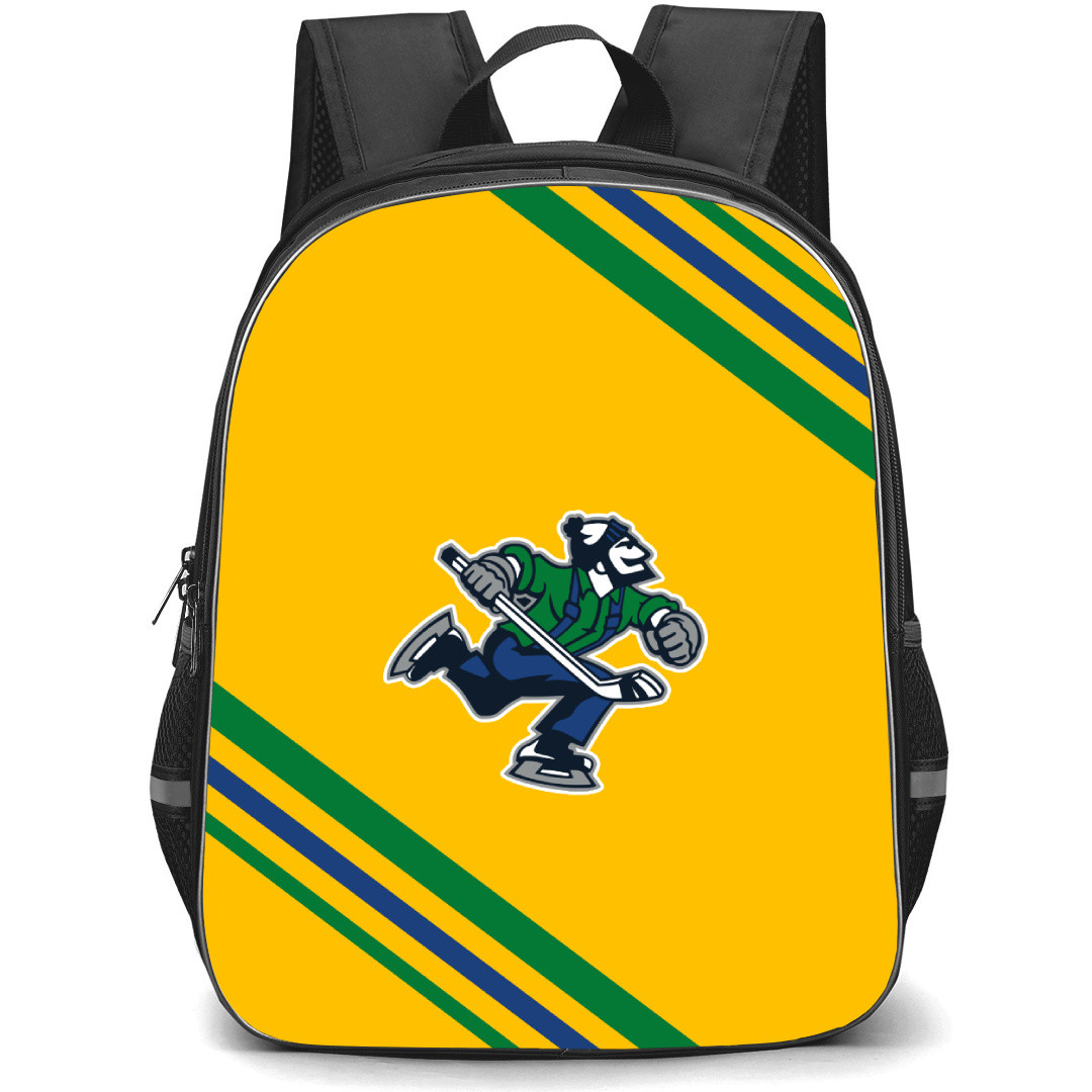 Abbotsford Canucks Backpack School Bag StudentPack - Large Logo With Stripe