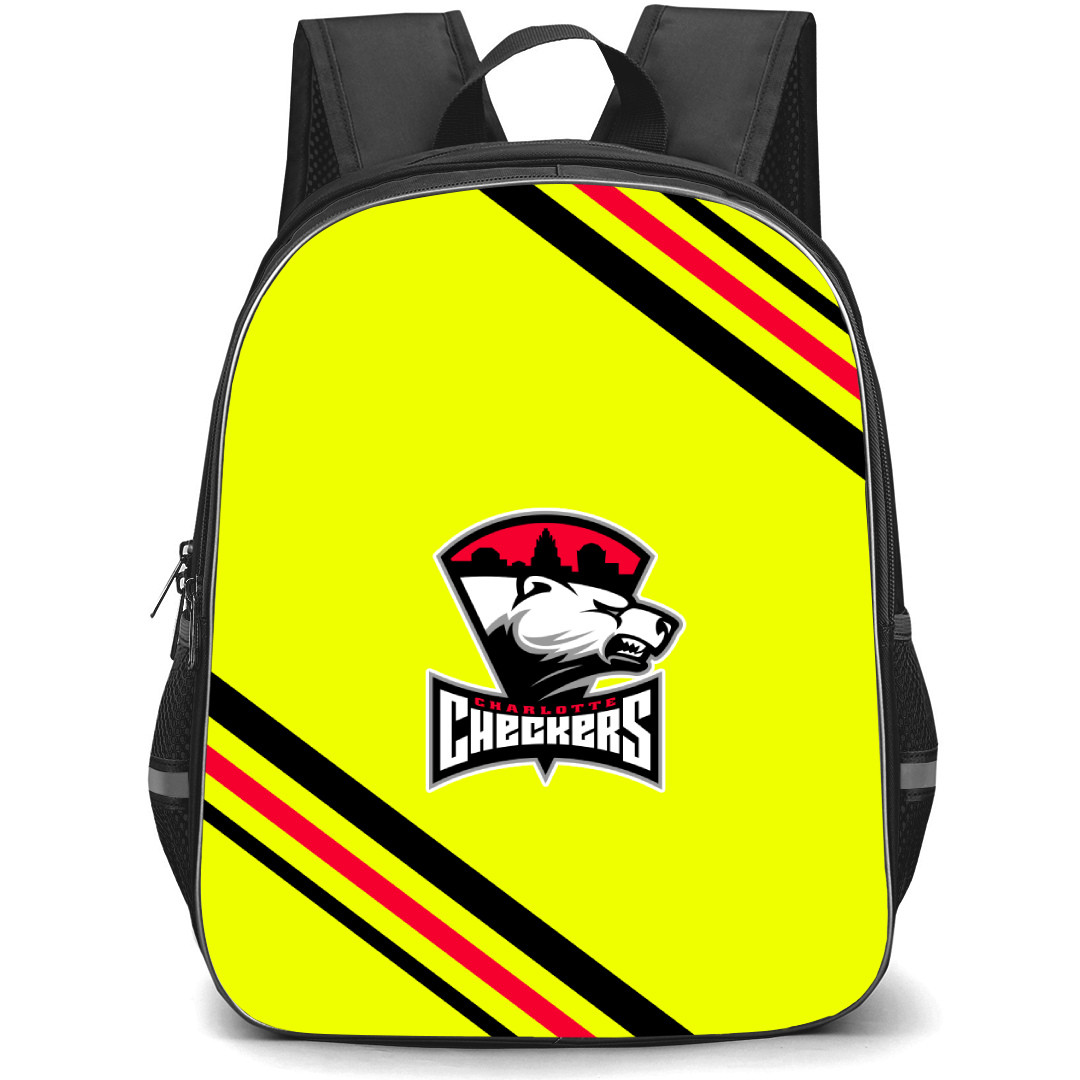 Charlotte Checkers Backpack School Bag StudentPack - Large Logo With Stripe