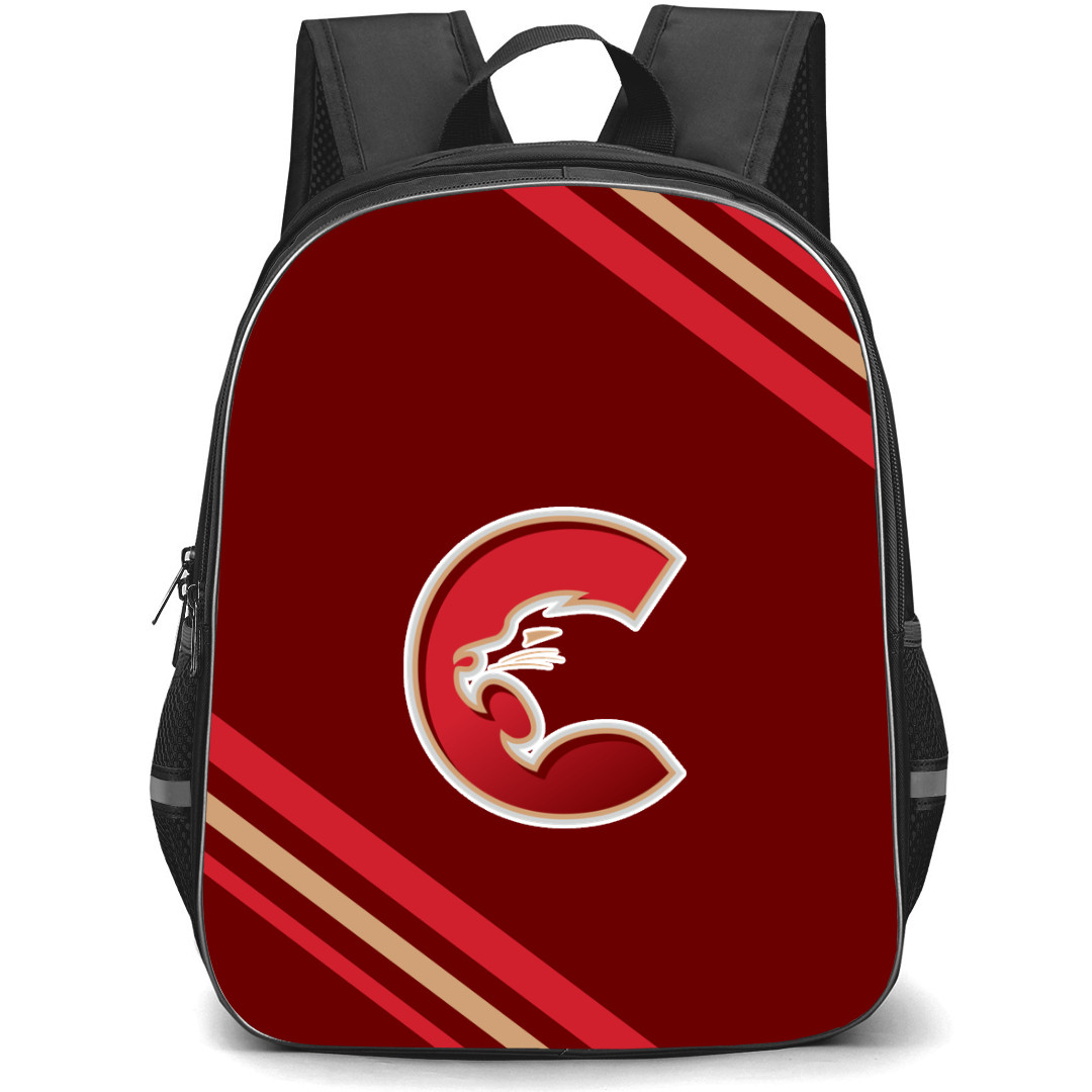 Prince George Cougars Backpack School Bag StudentPack - Large Logo Stripe