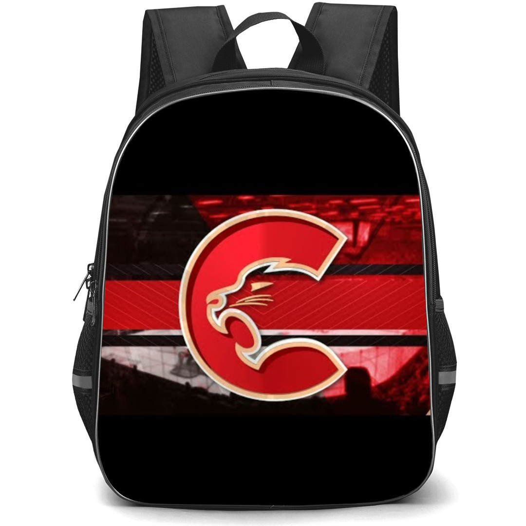 Prince George Cougars Backpack School Bag StudentPack - Logo In Red And Black Background