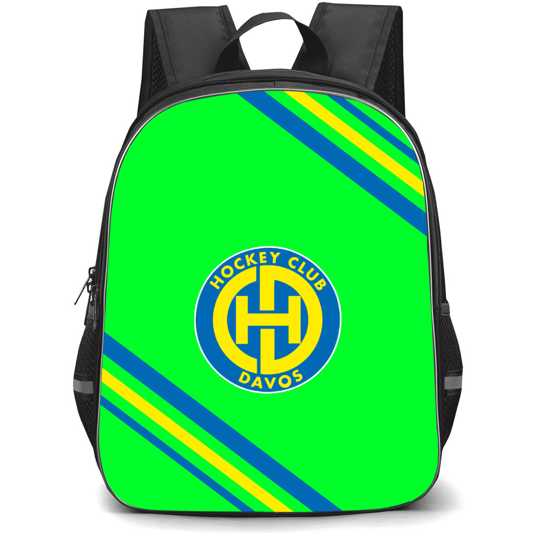 Hockey Club Davos Backpack School Bag StudentPack - Large Logo With Stripe