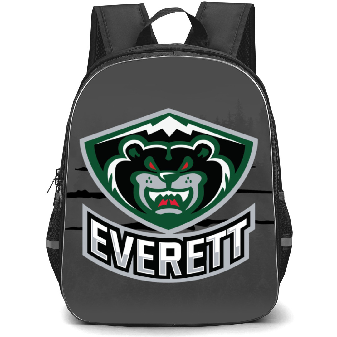 Everett Silvertips Backpack School Bag StudentPack - Logo Forest Gray Poster